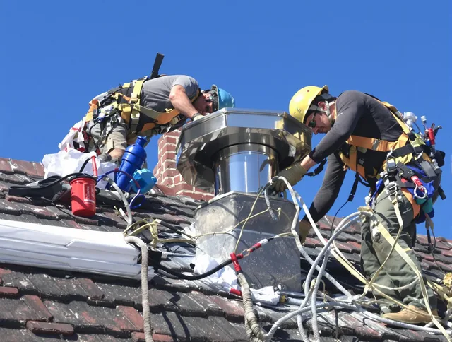 Protective chimney cap installed by Westerly Chimney Sweep in Westerly, RI