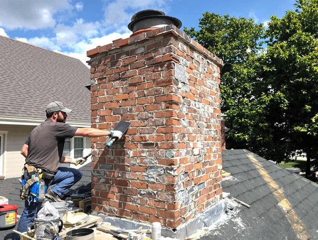 Completed chimney rebuild by Westerly Chimney Sweep in Westerly, RI
