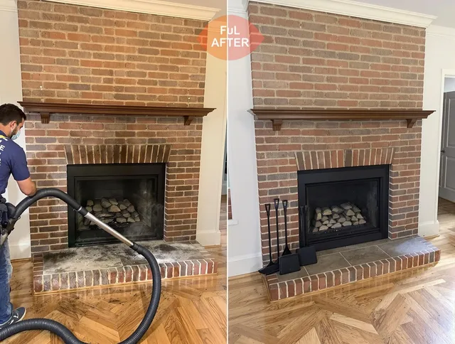 Westerly Chimney Sweep carefully sanitizing a fireplace in Westerly, RI