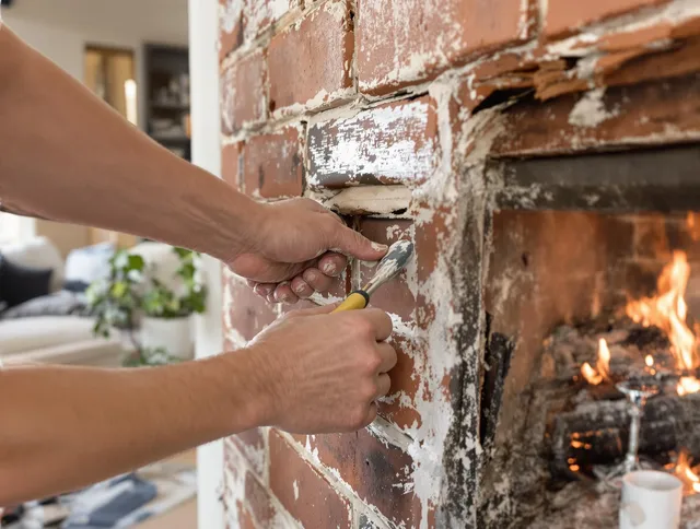 Routine fireplace repair by Westerly Chimney Sweep in Westerly, RI