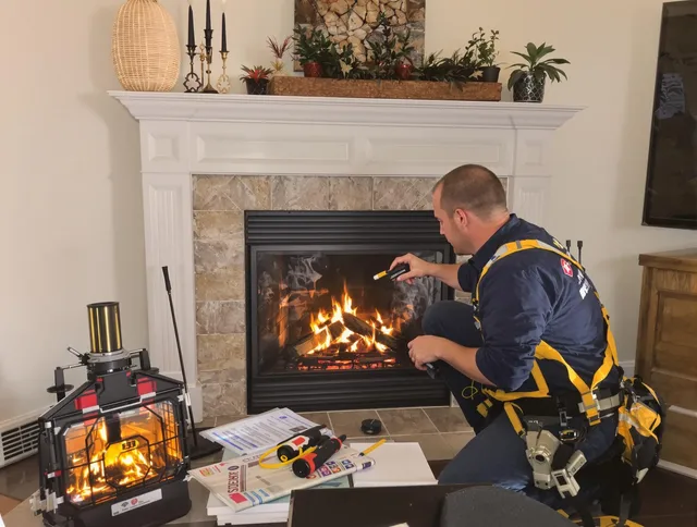 Safety-focused fireplace inspection by Westerly Chimney Sweep in Westerly, RI