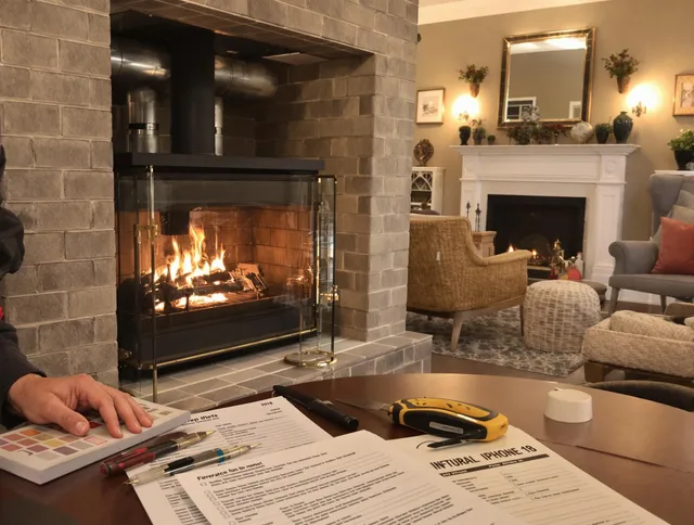 Westerly Chimney Sweep verifying fireplace safety measures in Westerly, RI