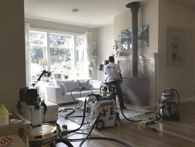 Soot removal service by Westerly Chimney Sweep for a fireplace in Westerly, RI
